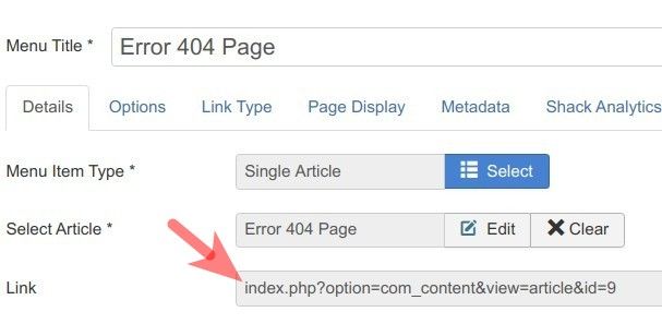在Joomla中创建自定义404页面