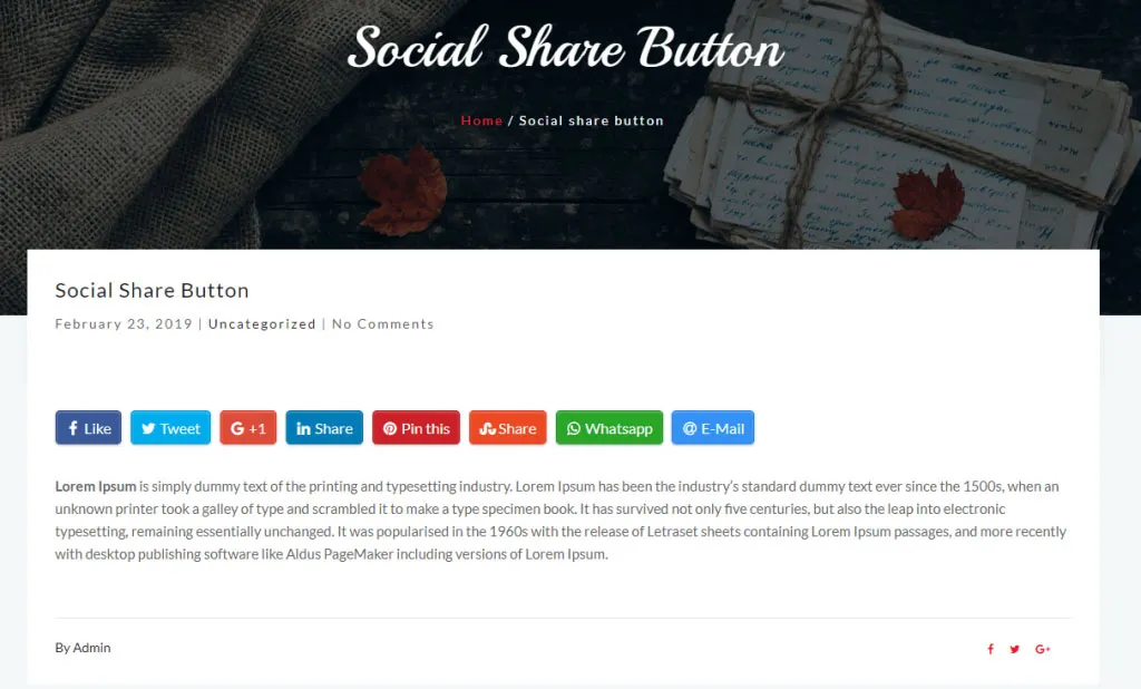 3wp social share buttons preview