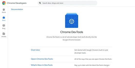 chrome developer tools