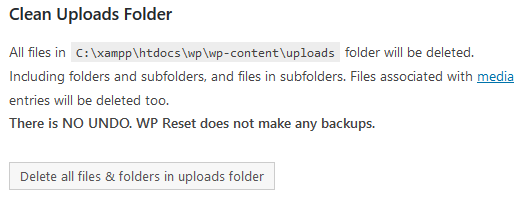 clean upload folder