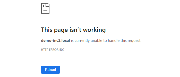 http 500 error chrome