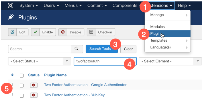 two factor auth plugins