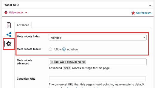 no index in yoast