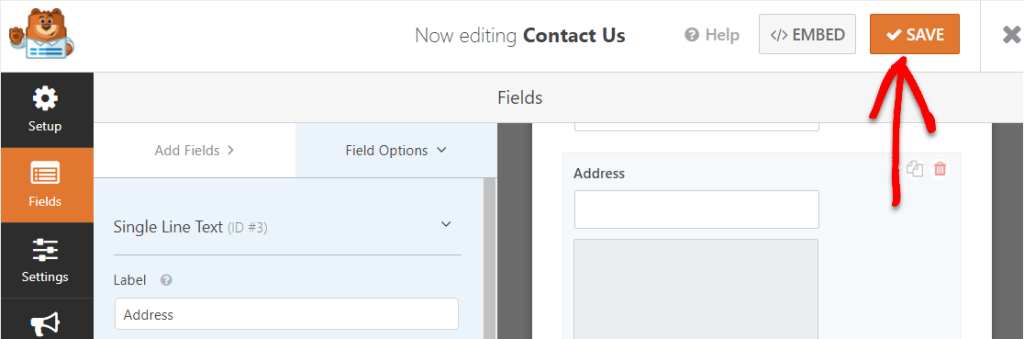 save your contact form with a map on wordpress