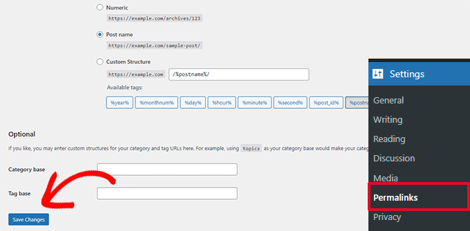 update permalinks