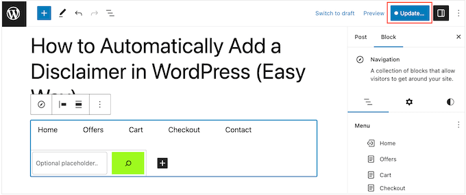如何将WordPress菜单添加到页面或帖子