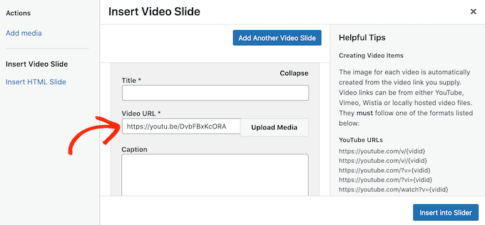 将 YouTube 视频添加到适合移动设备的滑块