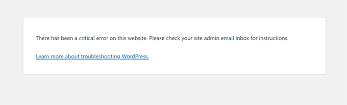 WordPress 中的严重错误