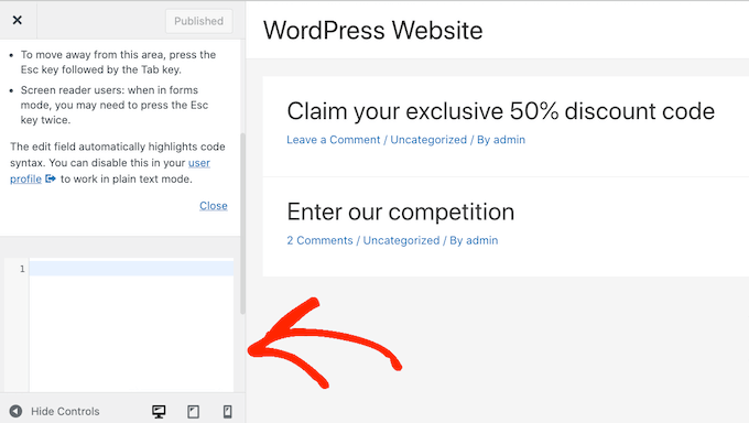 WordPress CSS 文本编辑器
