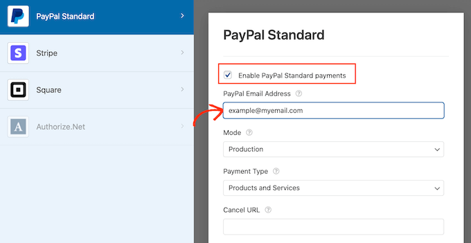 在 WPForms 中启用PayPal付款