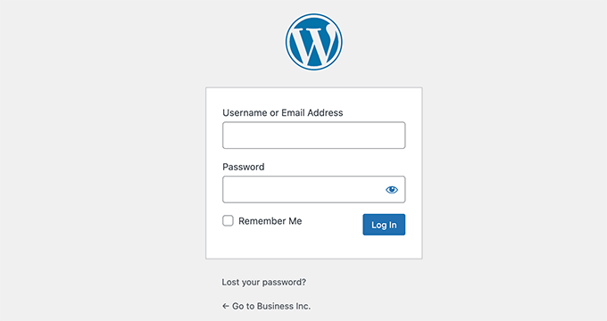 WordPress默认登录页面