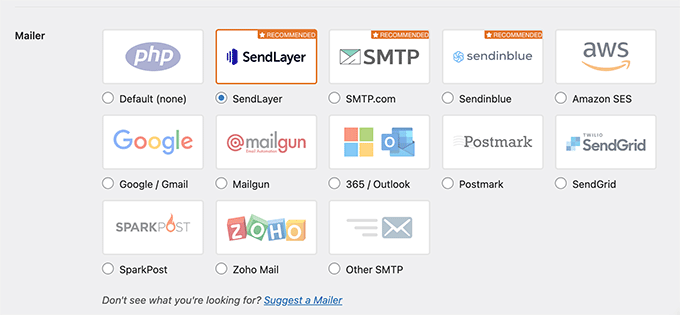 选择SMTP邮件程序