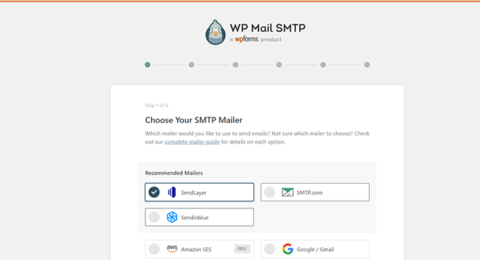 WP Mail SMTP 中的 SendLayer 集成