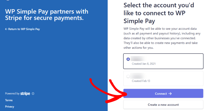 将 Stripe 连接到 WP Simple Pay