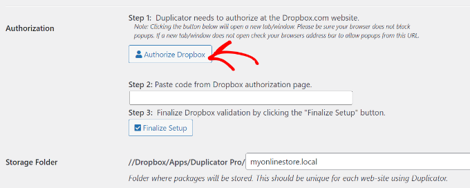 授权 Dropbox 连接到复印机