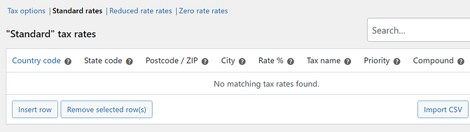 standard tax rates
