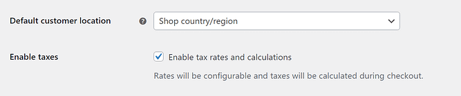 enable taxes