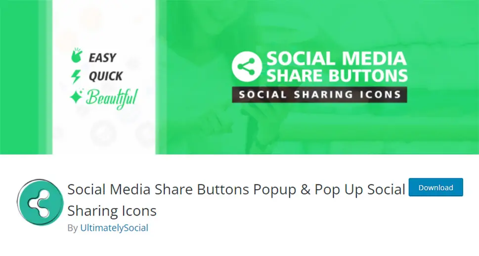 社交媒体分享按钮