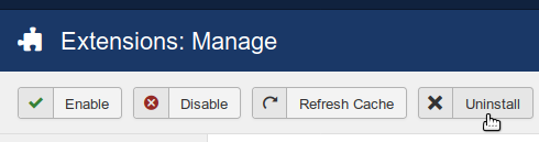 如何卸载Joomla扩展