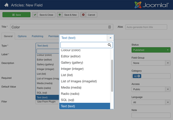 Joomla自定义过滤器