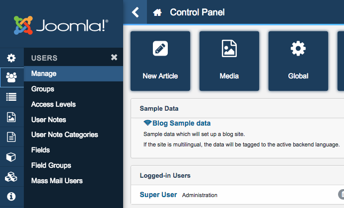 Joomla4导航菜单