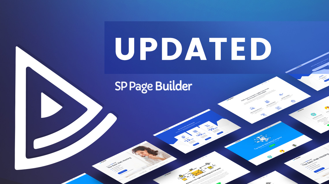 Joomla CMS:SP Page Builder获得11个全新的预设计模板
