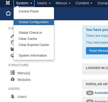 如何启用Joomla PHP错误报告