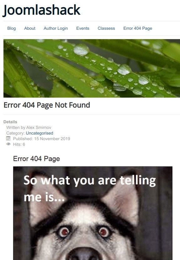在Joomla中创建自定义404页面