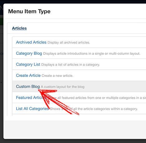 Joomla中创建自定义博客布局