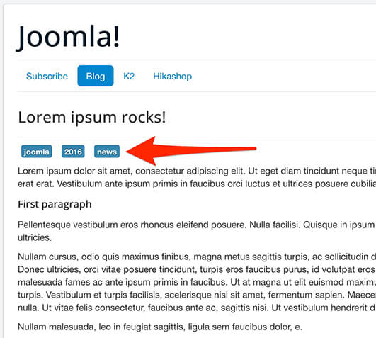 为Joomla标签创建布局覆盖