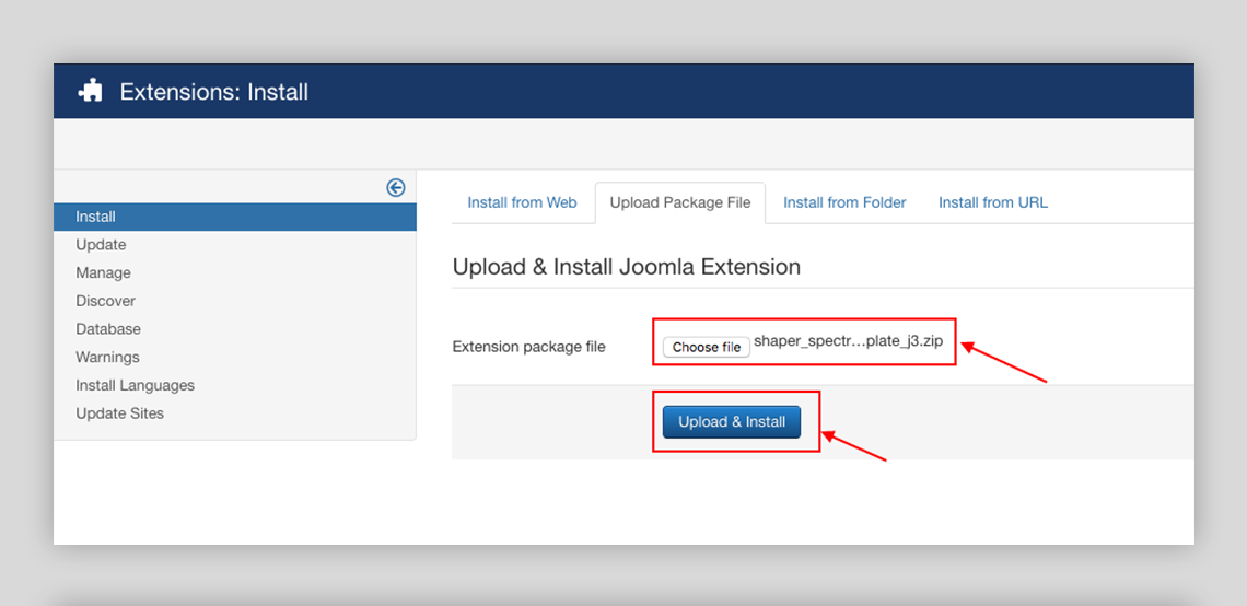 安装Joomla模板