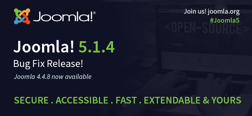 最新Joomla 5.1.4 和 Joomla 4.4.8 现已推出！
