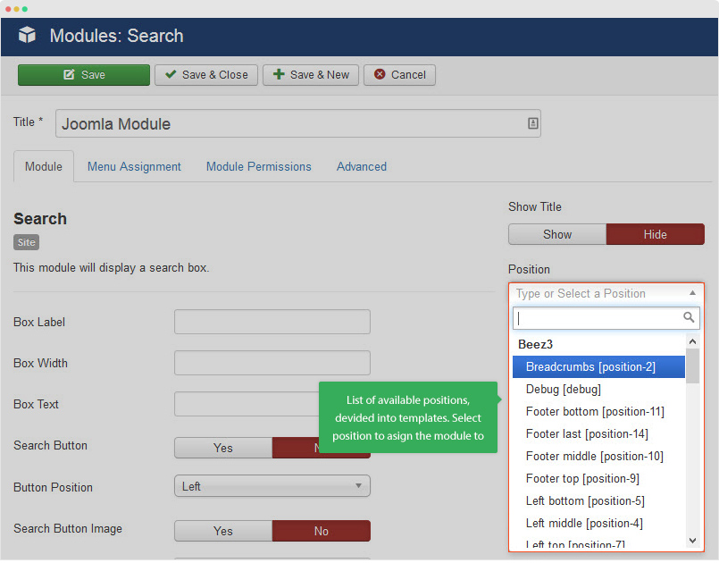 assign modules